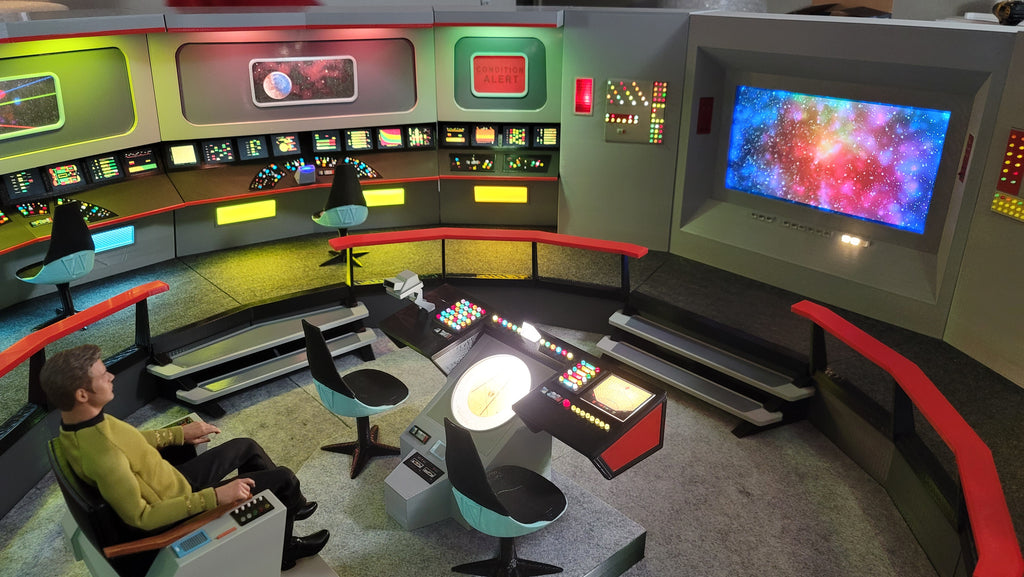 Trek TOS Bridge for Sixth Scale / 12 Inch Figures QMx / EXO-6 / By Station, Select on Drop-Down Menu