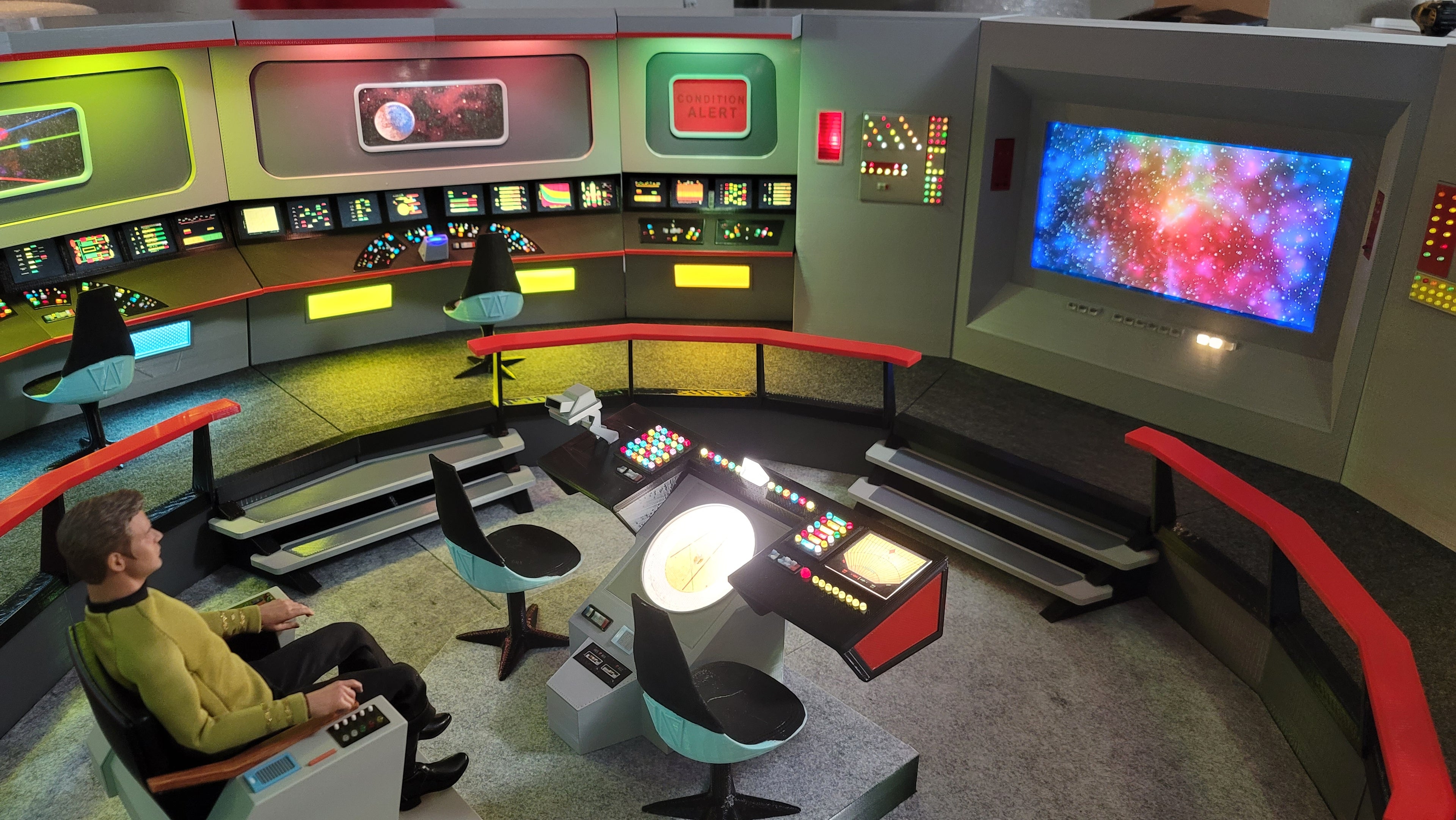 Trek TOS Bridge for Sixth Scale / 12 Inch Figures QMx / EXO-6 / By Station, Select on Drop-Down Menu
