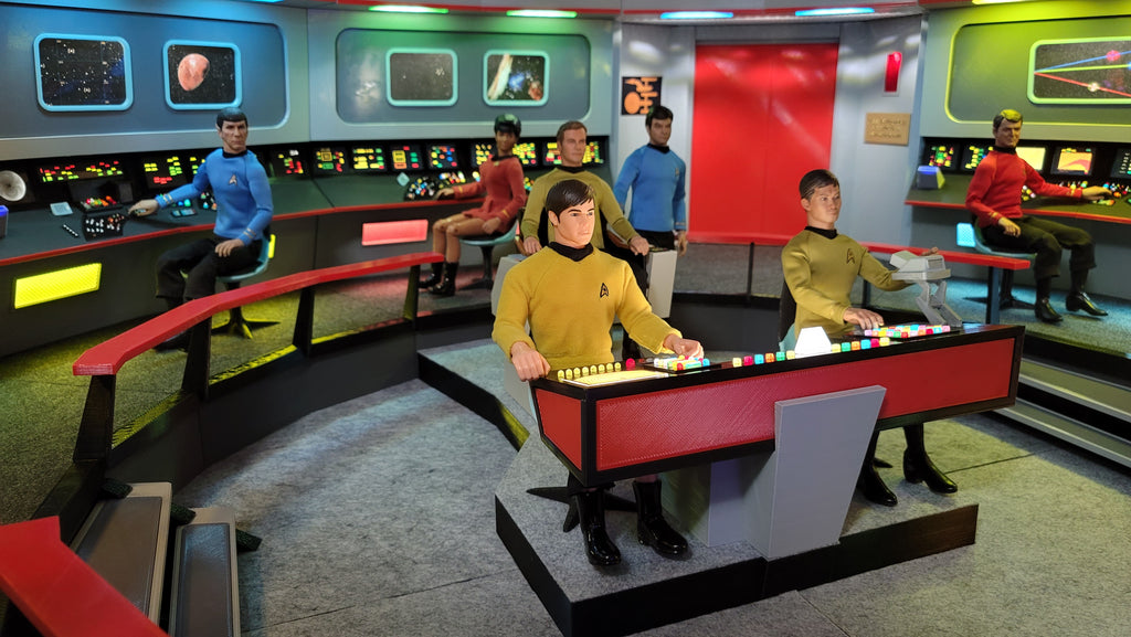 Trek TOS Bridge for Sixth Scale / 12 Inch Figures QMx / EXO-6 / By Station, Select on Drop-Down Menu