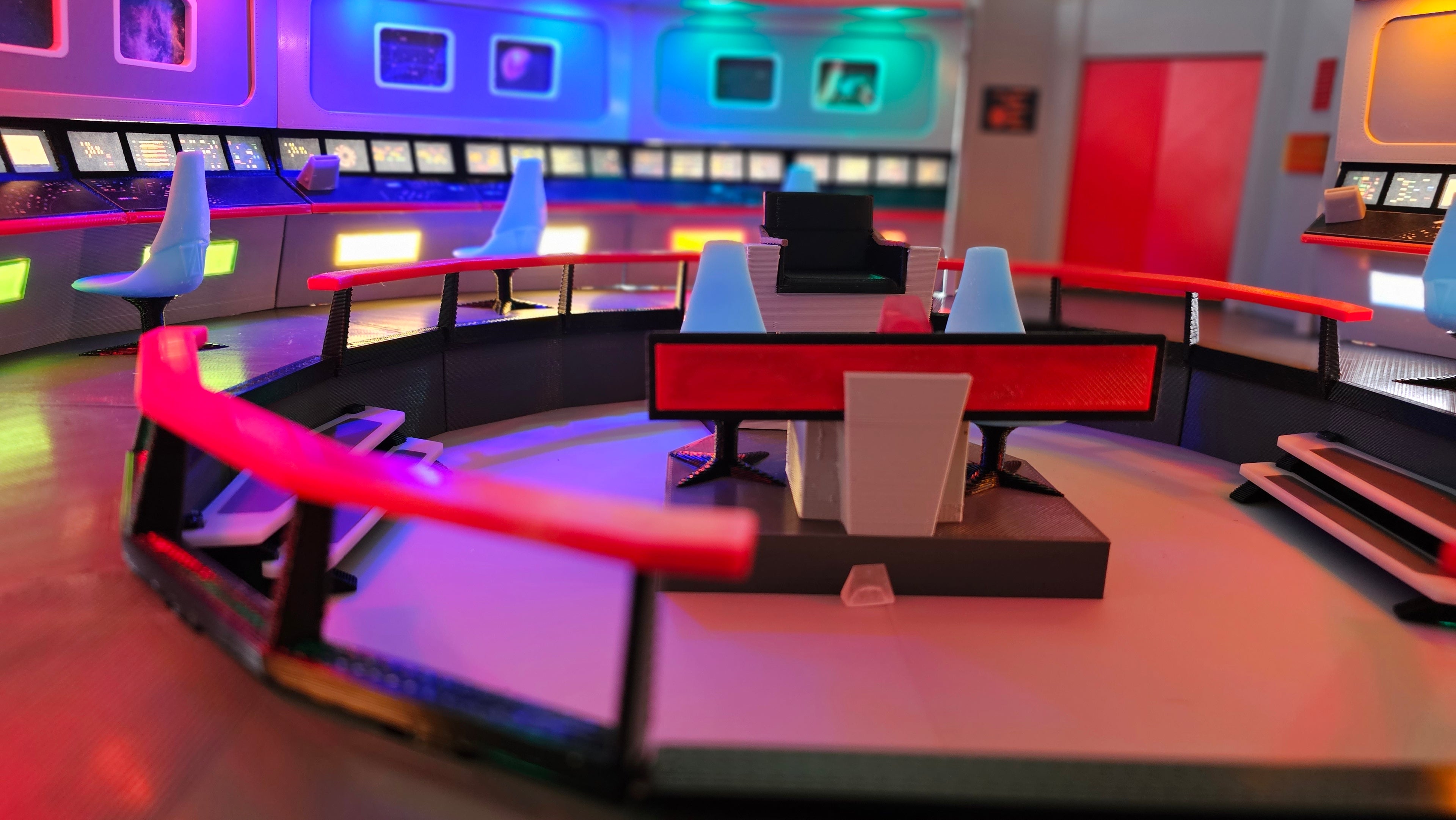 Trek TOS Lit Bridge for Display with your Playmates and other 4.75" Figures **Please Read Description**