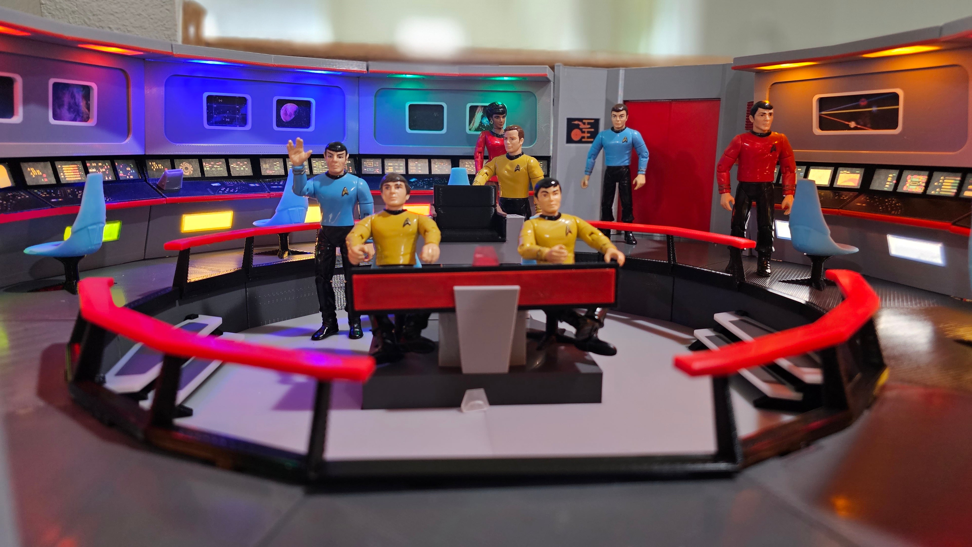 Trek TOS Lit Bridge for Display with your Playmates and other 4.75" Figures **Please Read Description**
