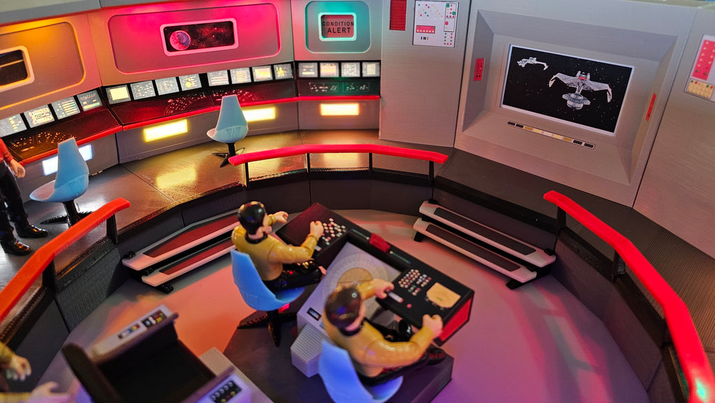 Trek TOS Lit Bridge for Display with your Playmates and other 4.75" Figures **Please Read Description**