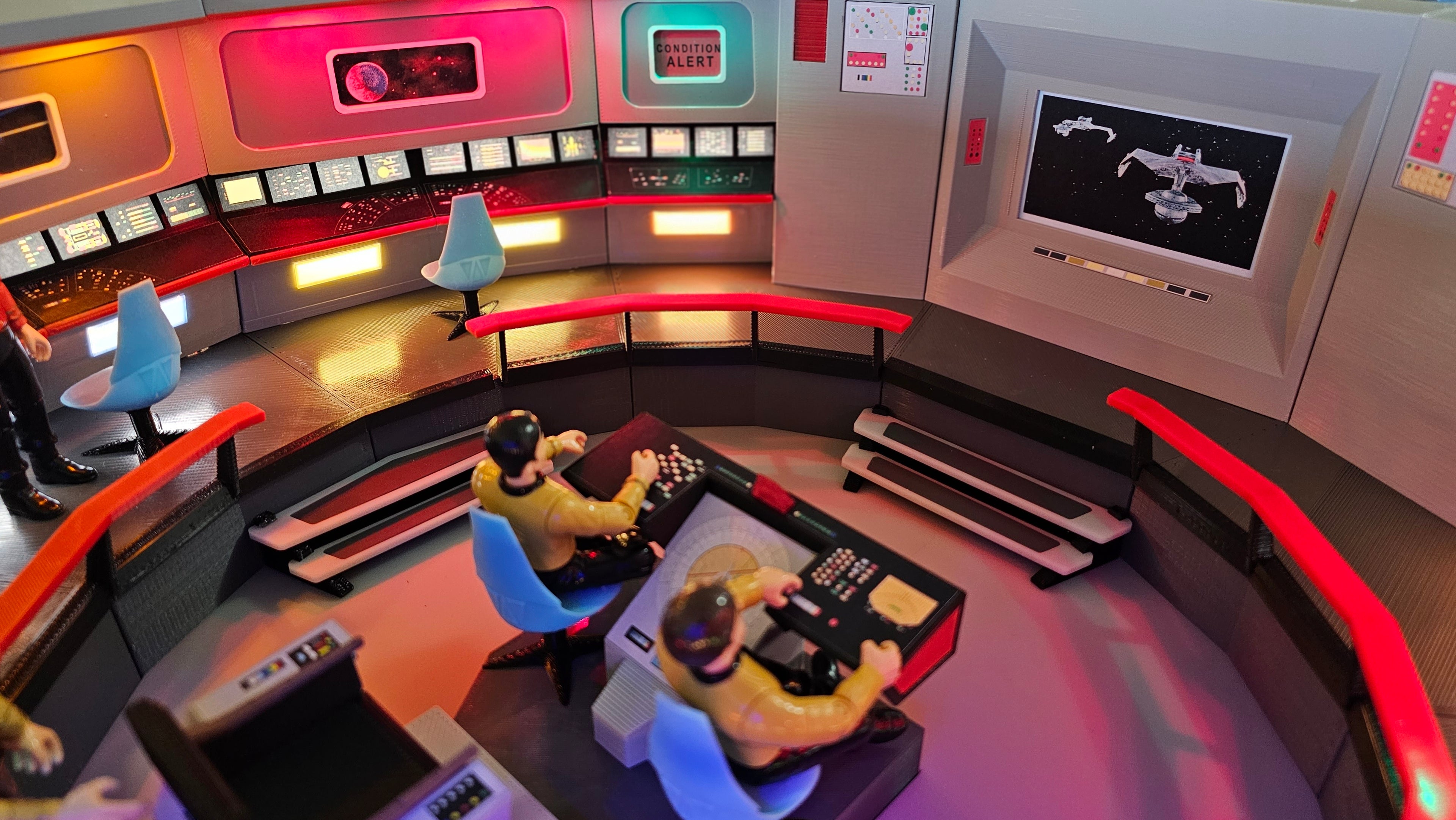 Trek TOS Lit Bridge for Display with your Playmates and other 4.75" Figures **Please Read Description**