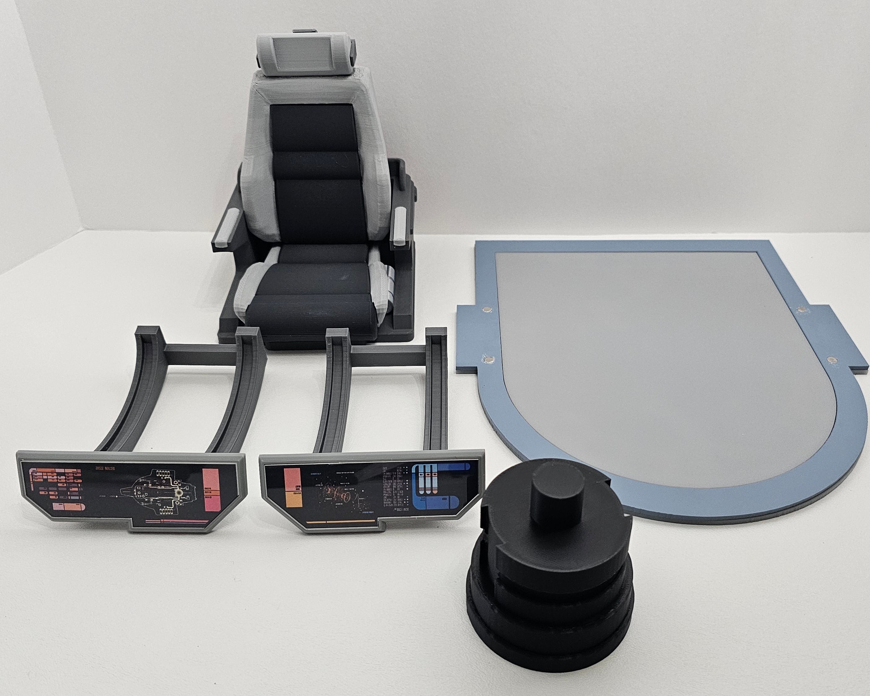 Trek Inspired Deep Space Nine (DS9) The Defiant Sisko Captain's Chair for Exo-6 and other 12 Inch Figures