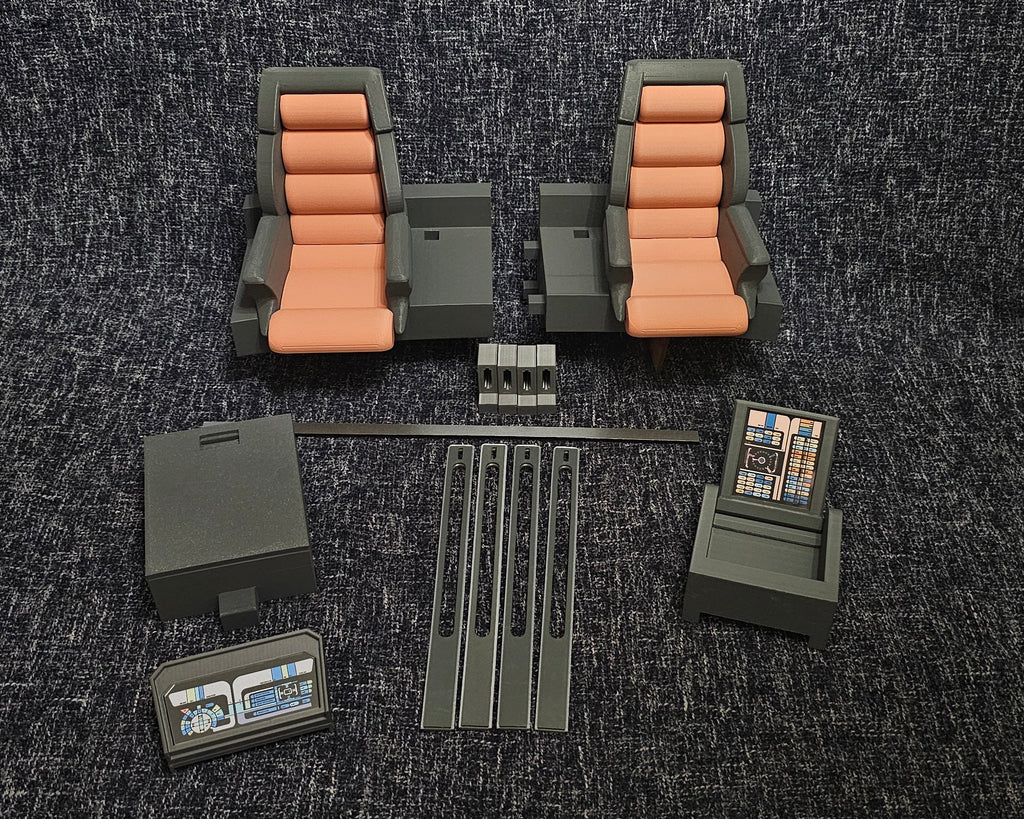 Trek Inspired Voyager Bridge Command Station for Exo-6 and other 1:6th / Sixth Scale / 12 Inch Figures