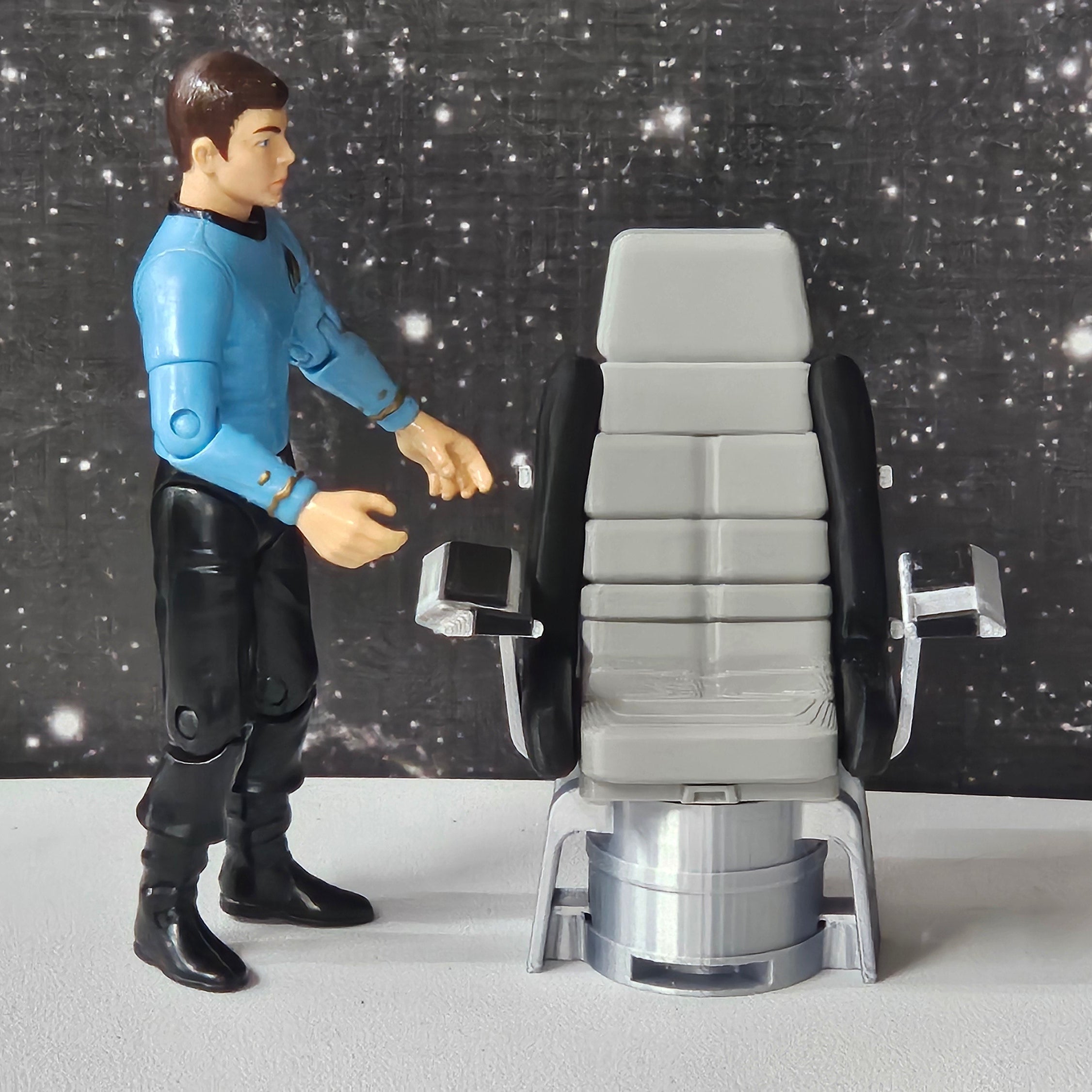Trek Inspired Enterprise Archer Captain's Chair 1:14 Scale for 4.75" Figures