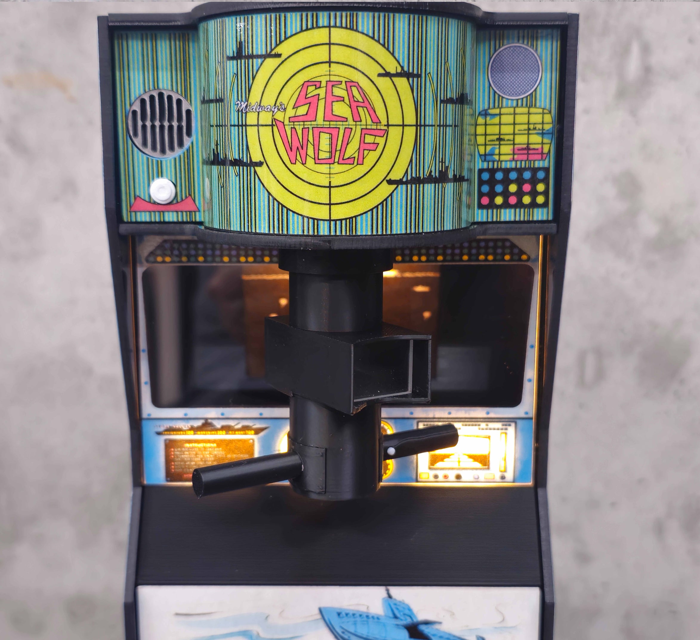 1:6 Scale 1976 Sea Wolf Arcade Display (NOT Playable) For your 12" Figures / Replicade Sixth Scale Arcade Diorama