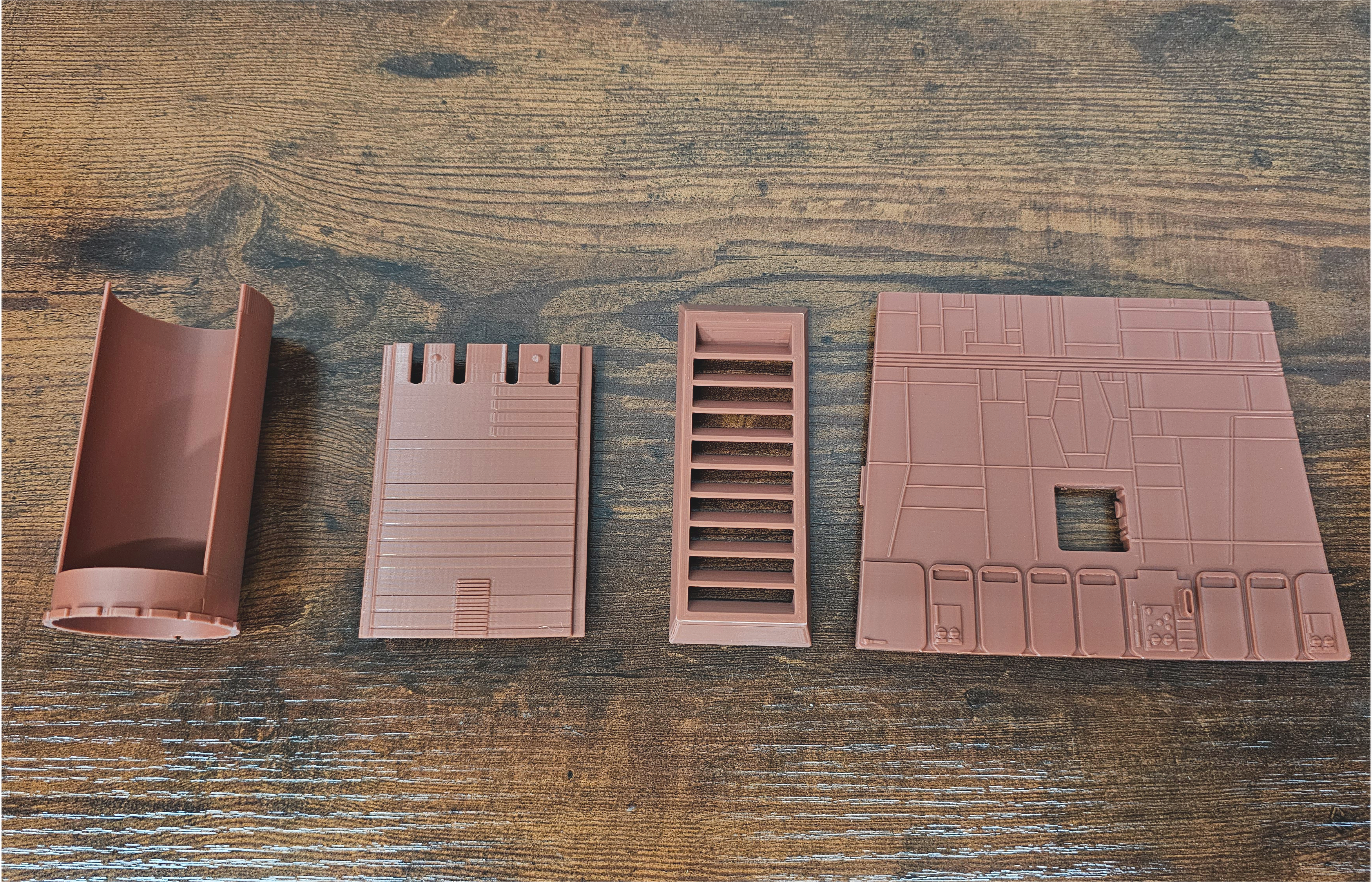 1979 Kenner Star Wars Jawa Sandcrawler Replacement Parts: Elevator, Side Door, Ladder, Battery Cover, Remote Cap