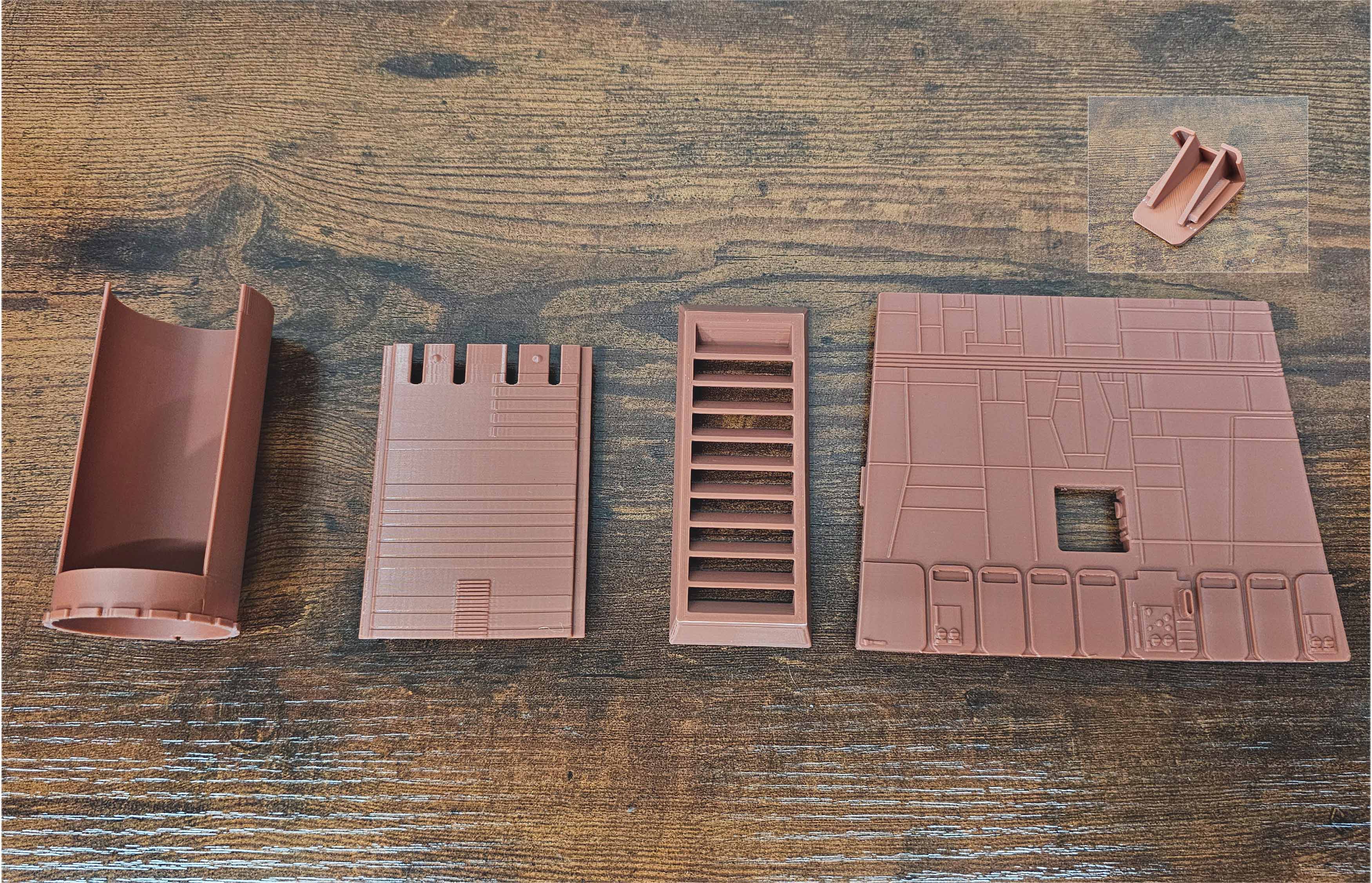 1979 Kenner Star Wars Jawa Sandcrawler Replacement Parts: Elevator, Side Door, Ladder, Battery Cover, Remote Cap