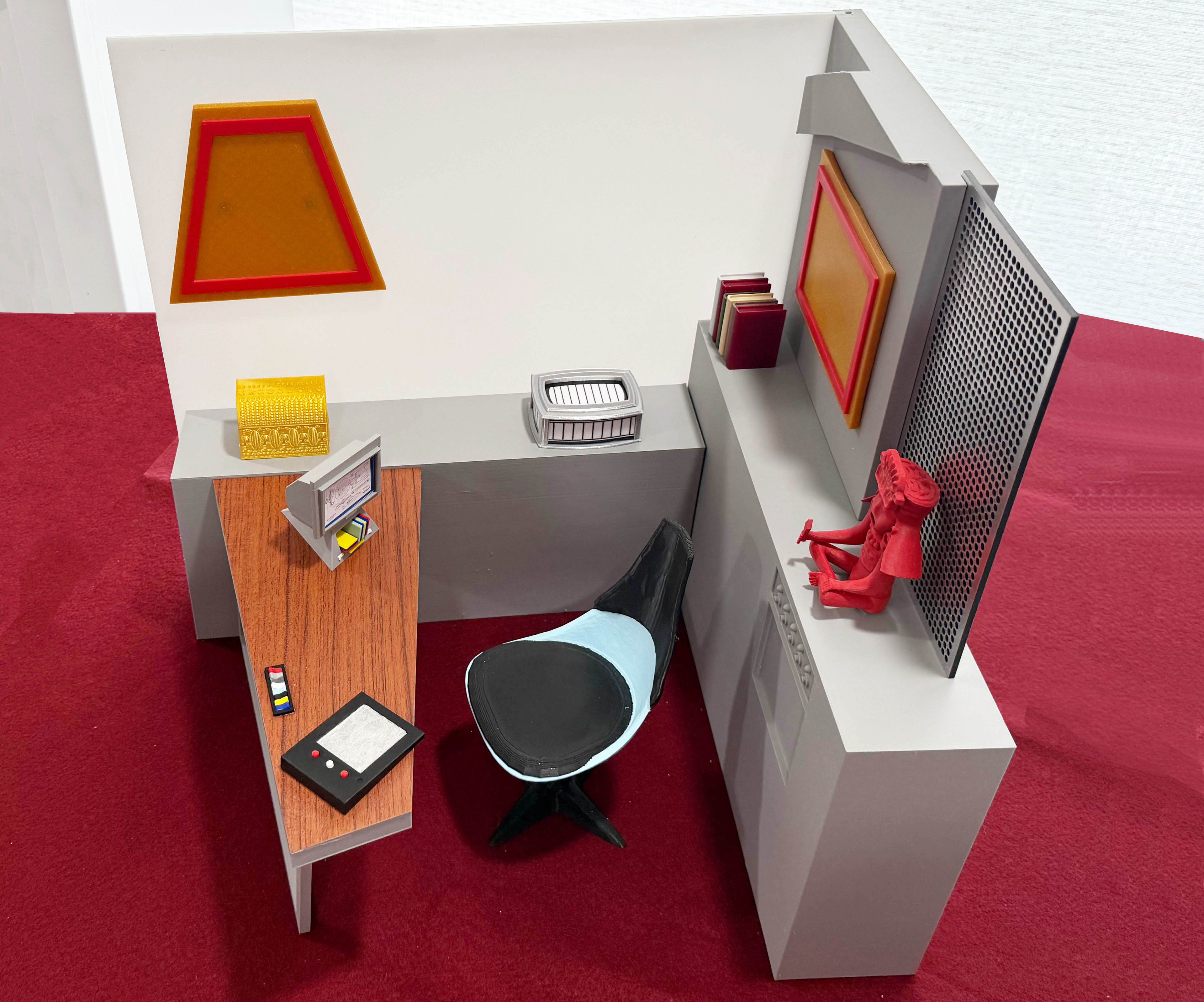 Star Trek TOS Inspired Kirk's Quarters Office Display in SIXTH SCALE for QMx, Exo-6 and other 12 Inch Figures
