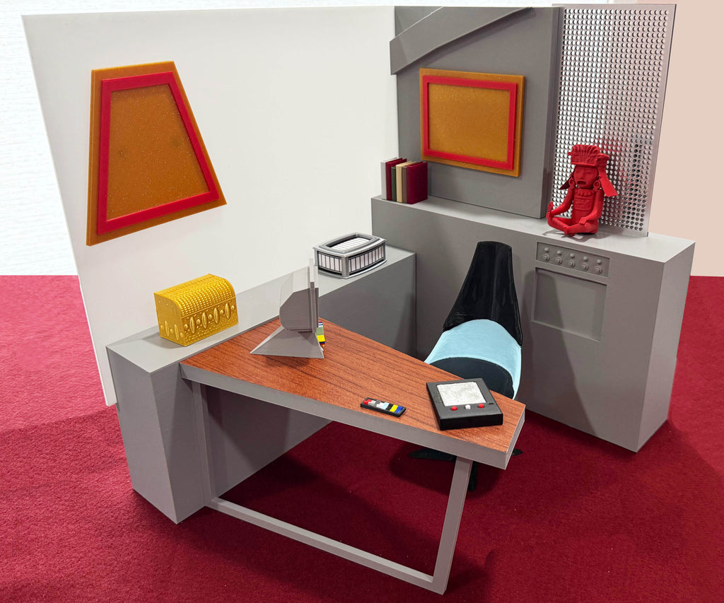 Star Trek TOS Inspired Kirk's Quarters Office Display in SIXTH SCALE for QMx, Exo-6 and other 12 Inch Figures