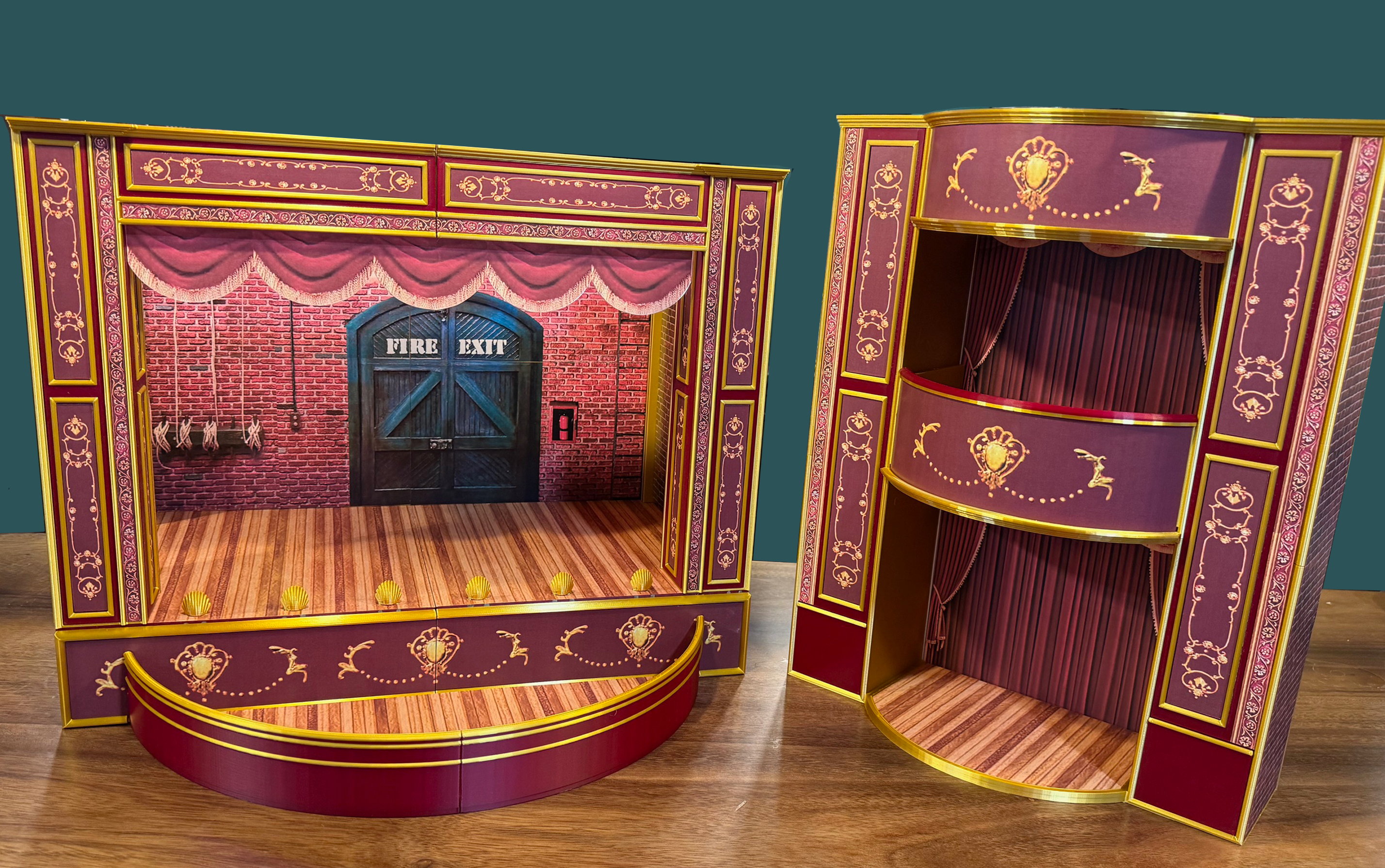 1:12 Scale Stage and / or Balcony to Display Your Palisades 5-7 Inch Muppet Show Figures