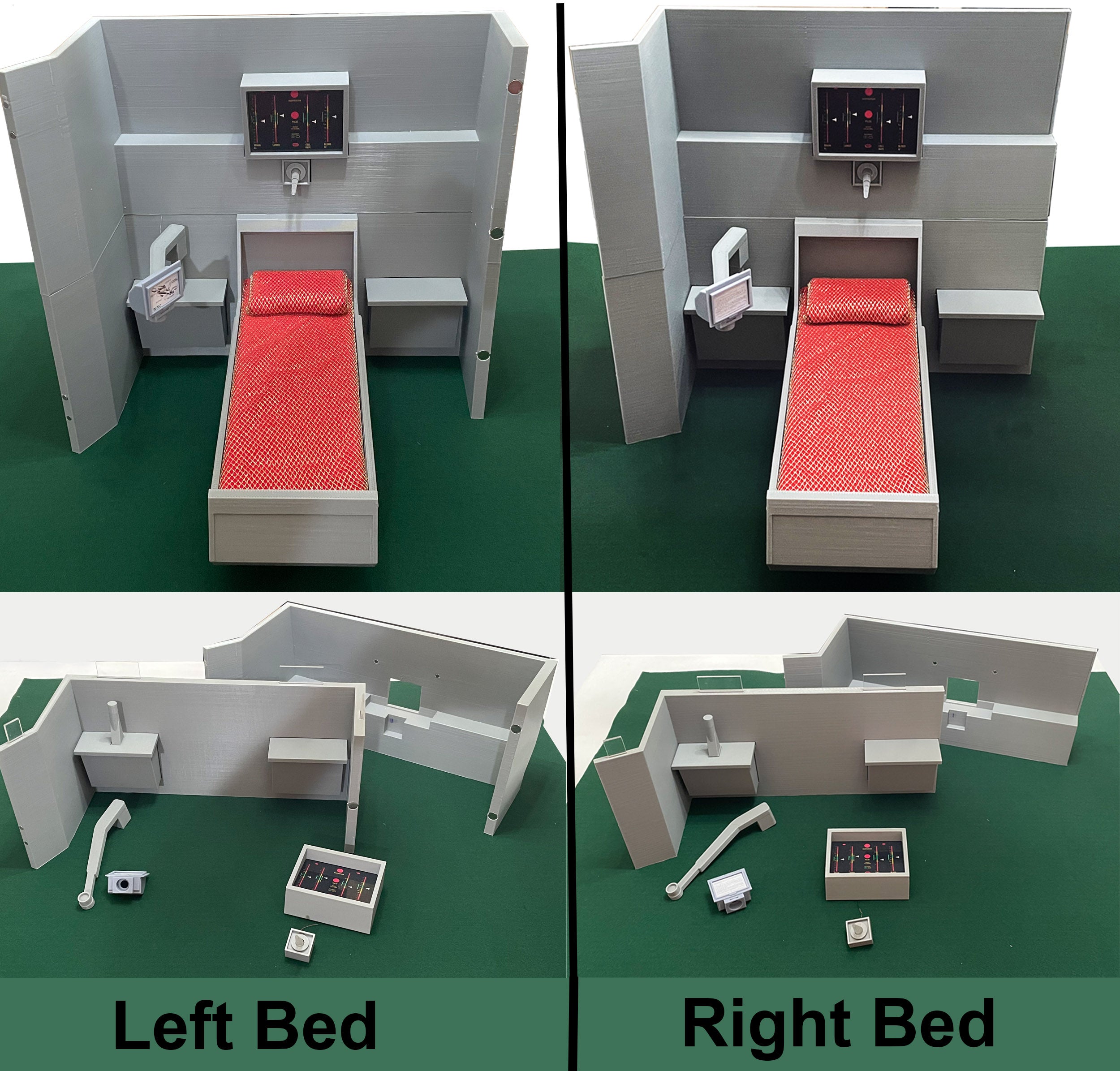 Trek TOS Sickbay for 1:6 Scale Exo-6 / QMx Figures By Section or Full Build