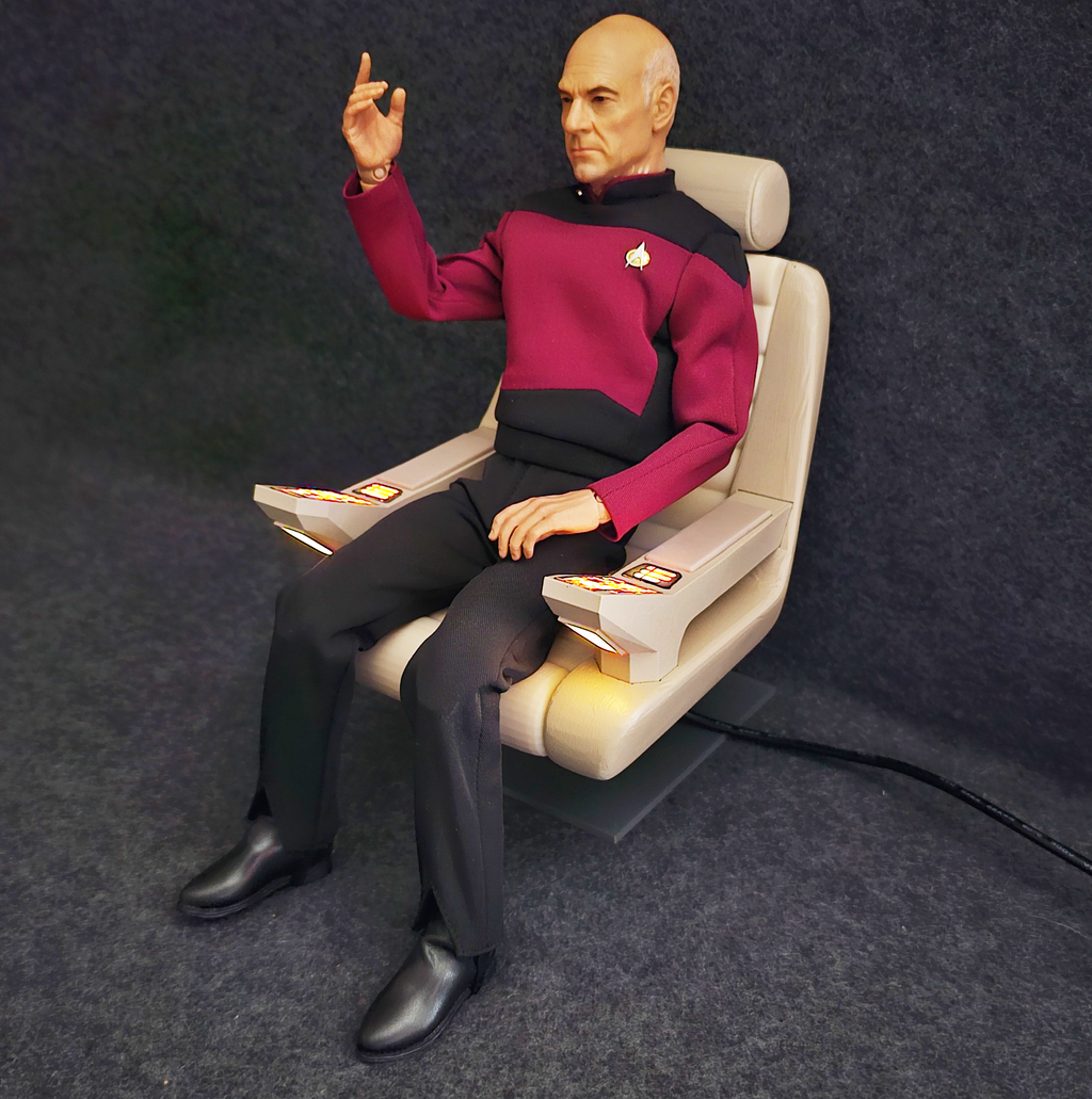 1:6 The Next Generation (TNG) Inspired Captain's Chair for QMx, Exo-6 and 12 Inch Figures