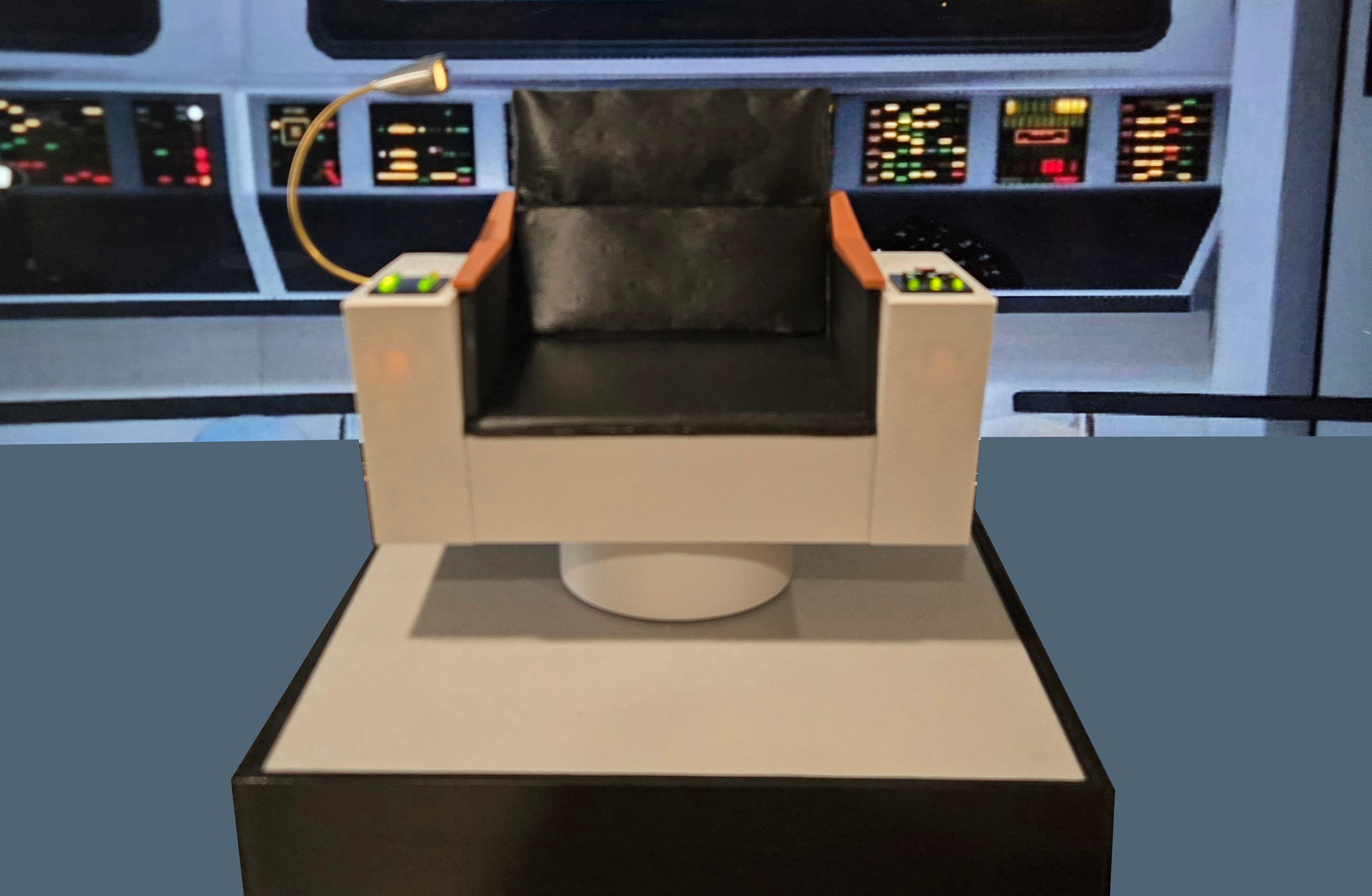 The Cage Pike's Captain's Chair Displays with your Star Trek Exo-6 Sixth Scale