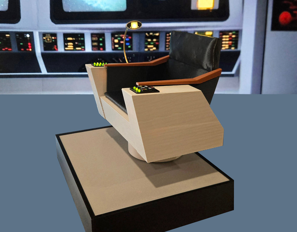 The Cage Pike's Captain's Chair Displays with your Star Trek Exo-6 Sixth Scale