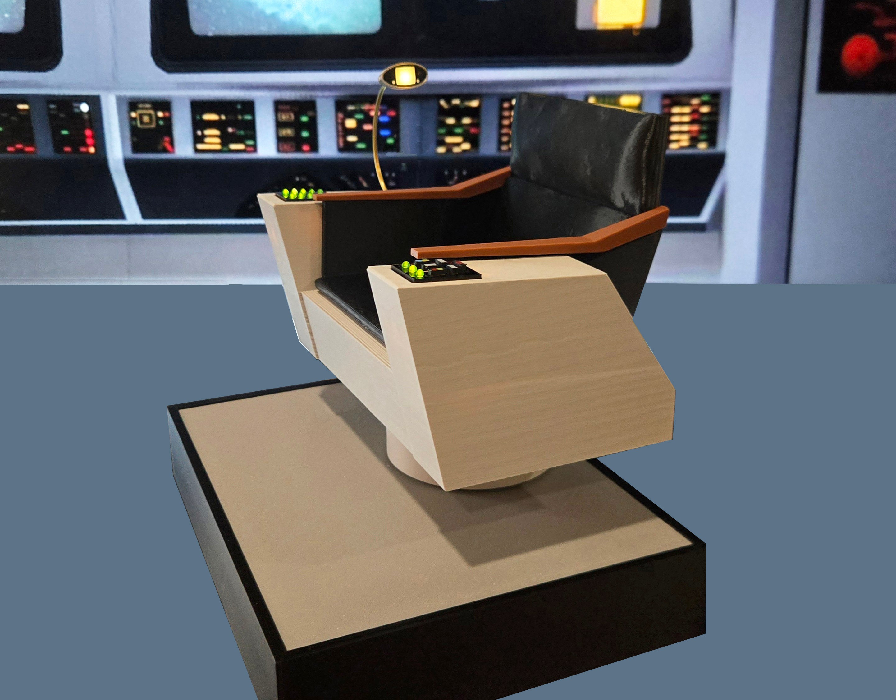 The Cage Pike's Captain's Chair Displays with your Star Trek Exo-6 Sixth Scale