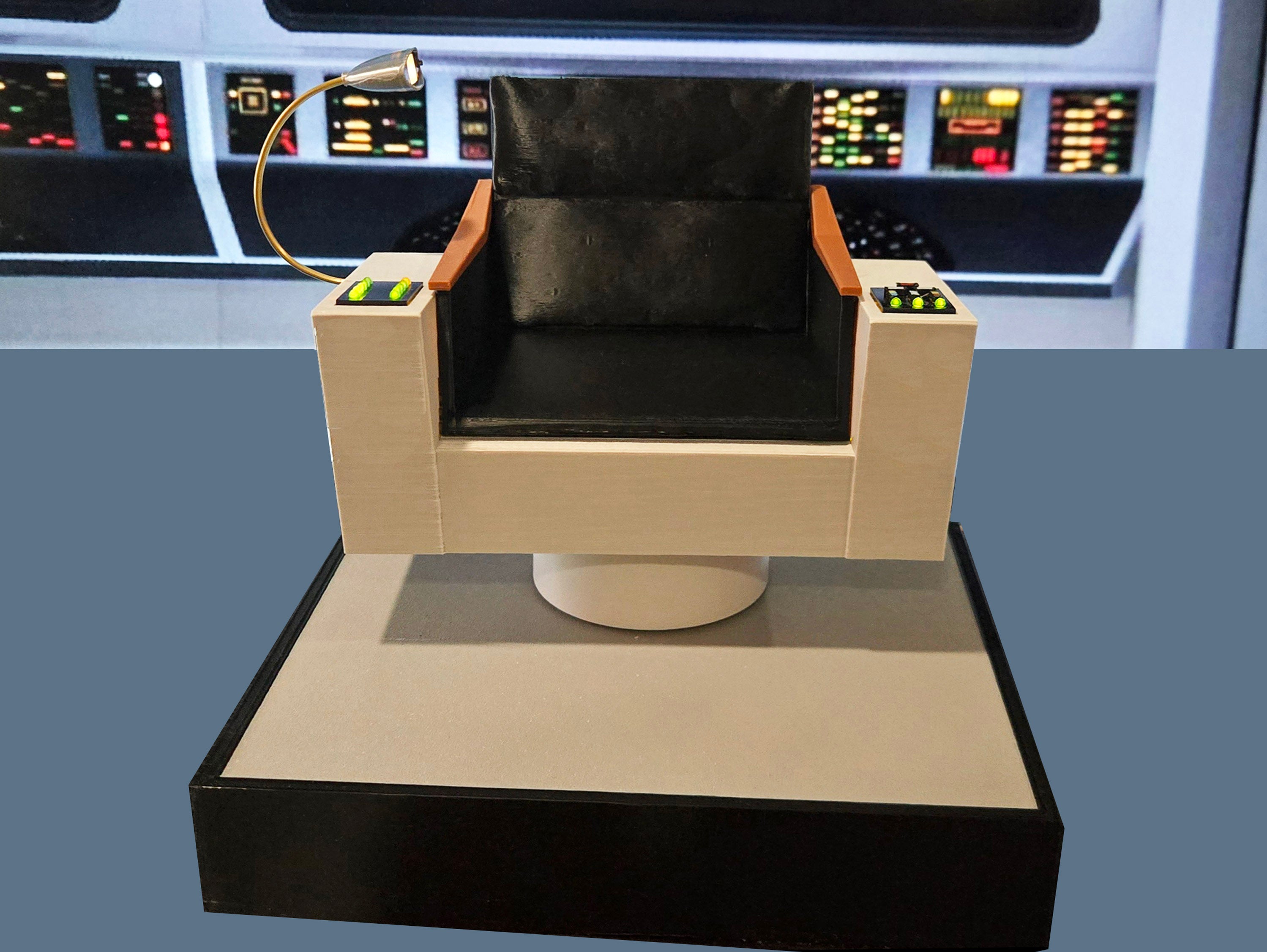 The Cage Pike's Captain's Chair Displays with your Star Trek Exo-6 Sixth Scale