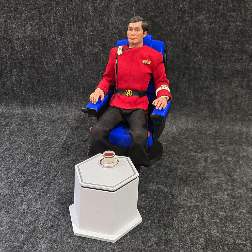 Sulu's Captain's Chair and Table (only) for Trek Exo-6 1:6th Sixth Scale