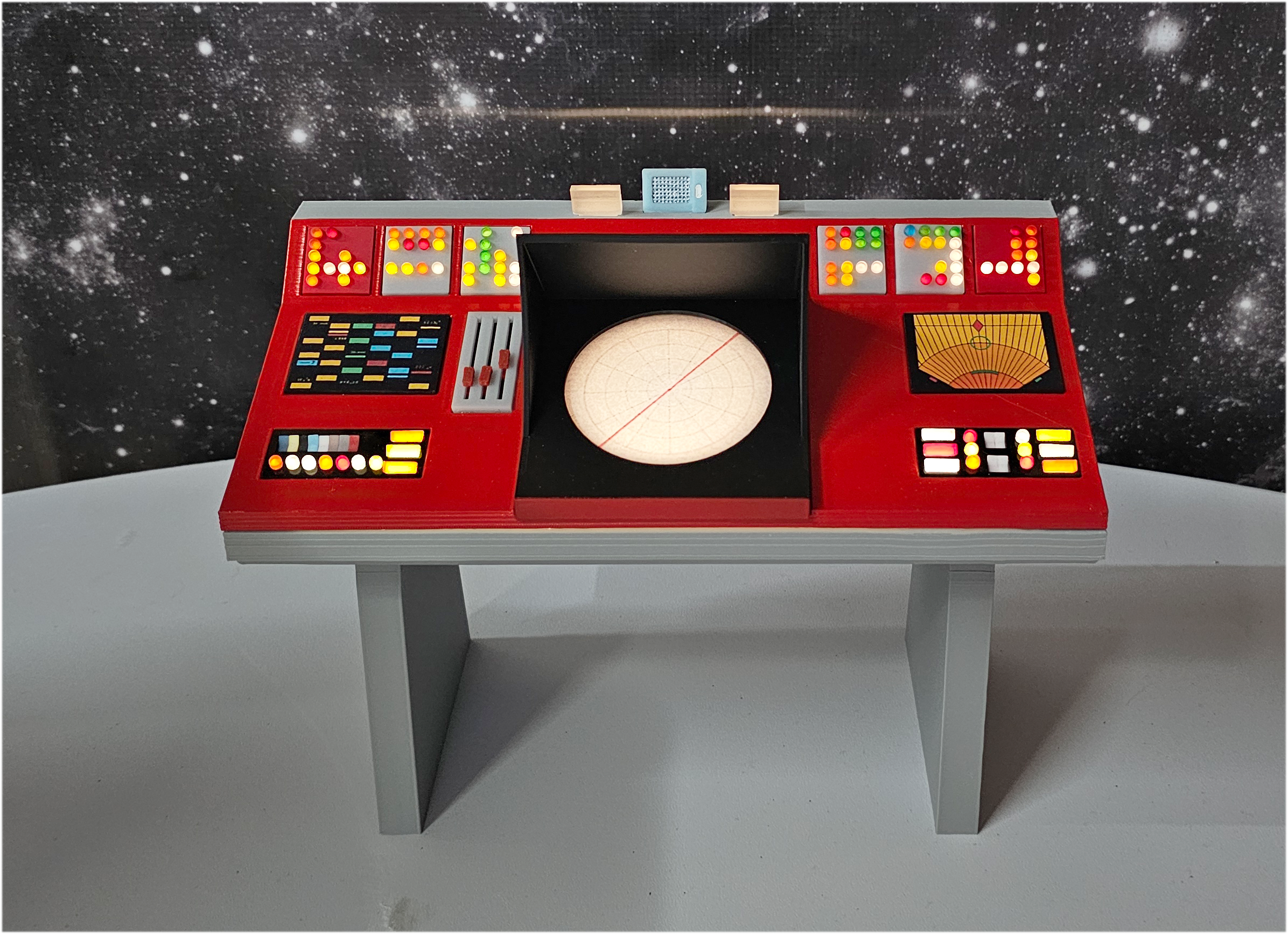 Sixth Scale Lighted TOS Transporter Console for display w QMx / 12 Inch Figures