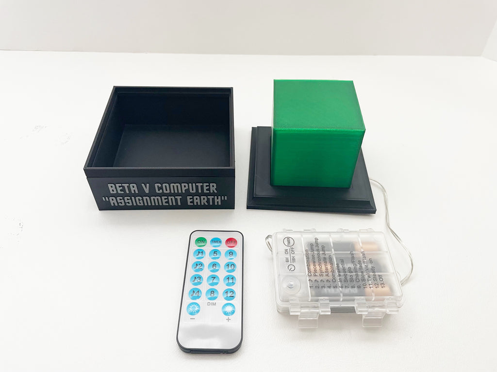 Trek Inspired Gary Seven Beta 5 Computer Remote Cube with Sound Activated Lights