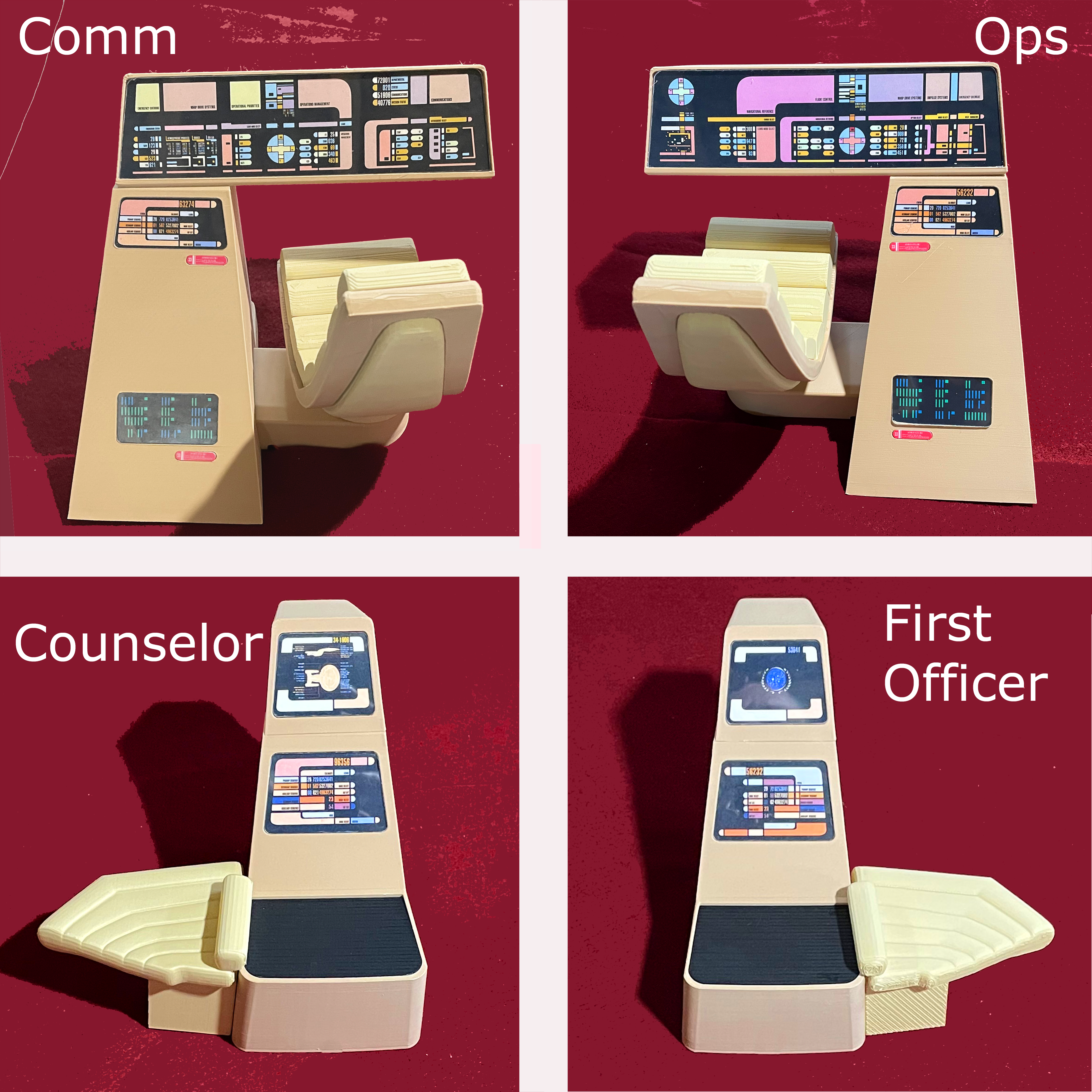 TNG Bridge Command for Sixth Scale / 1:6 Scale / Exo-6, QMx, and other 12" Figures