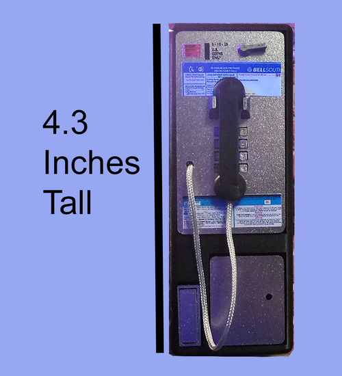 1:6 Scale Pay phone for 12" Figures. Scaled to Replicade, New Wave Toys Arcades, and Barbie too.