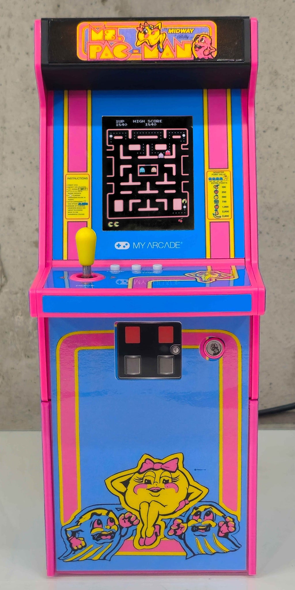 Riser for your My Arcade Micro Player PRO Ms. Pac-Man *Arcade is NOT included*