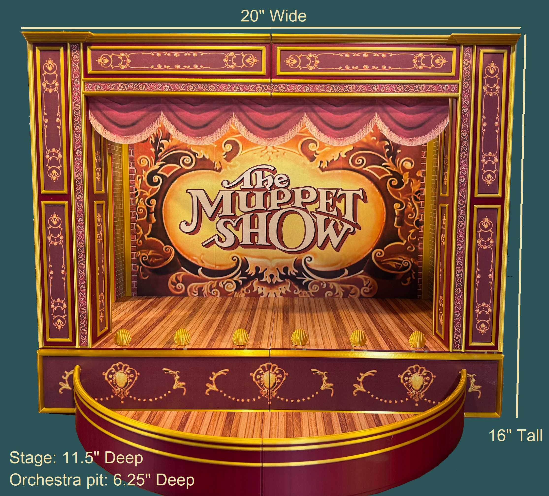 1:12 Scale Stage and / or Balcony to Display Your Palisades 5-7 Inch Muppet Show Figures