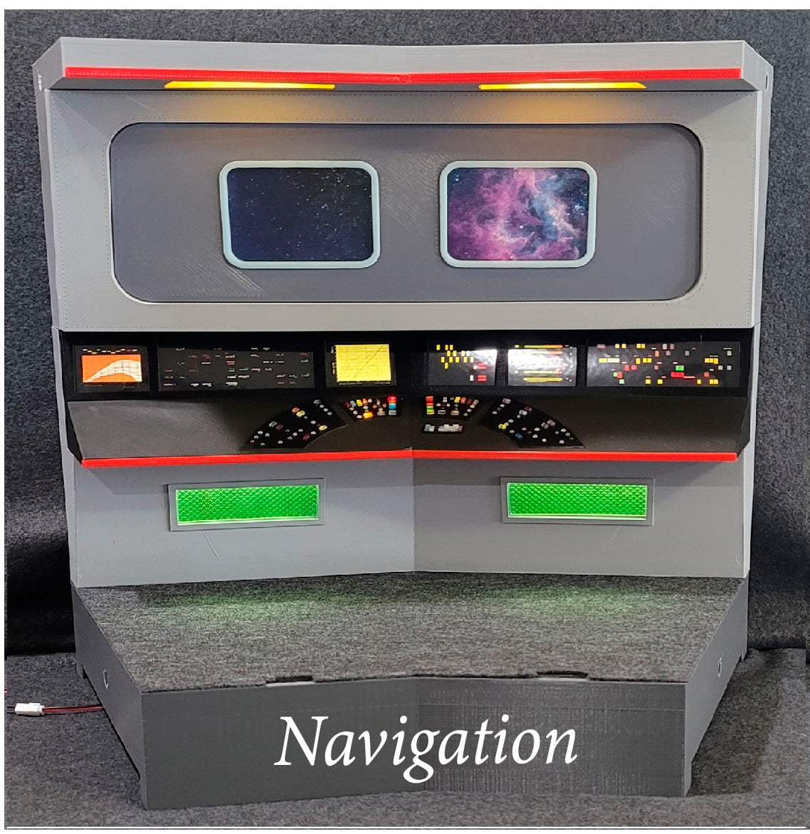 Trek TOS Bridge for Sixth Scale / 12 Inch Figures QMx / EXO-6 / By Station, Select on Drop-Down Menu