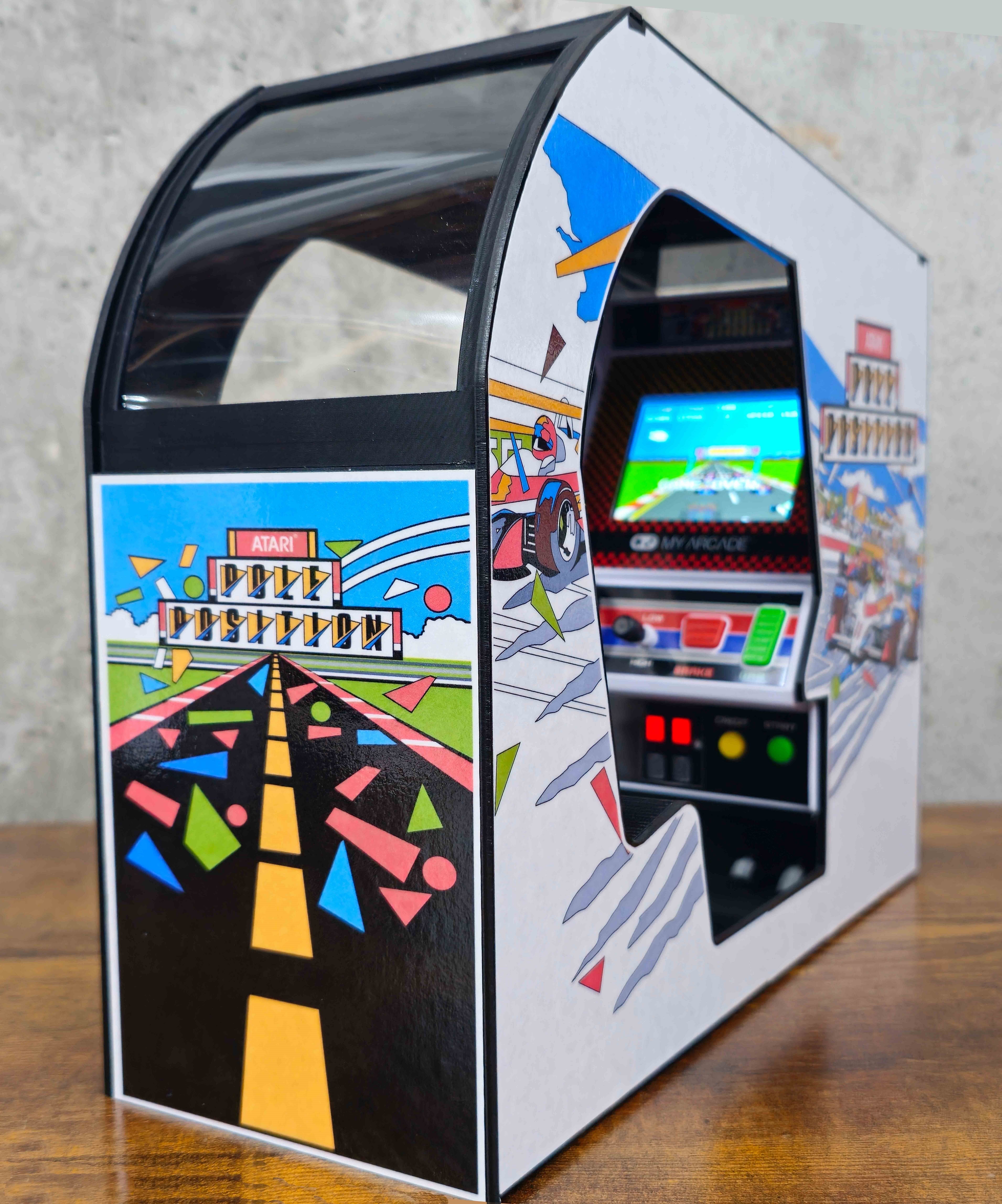 Custom Cockpit housing AND Marquee for your My Arcade Pole Position *Pole Position Arcade is NOT included*