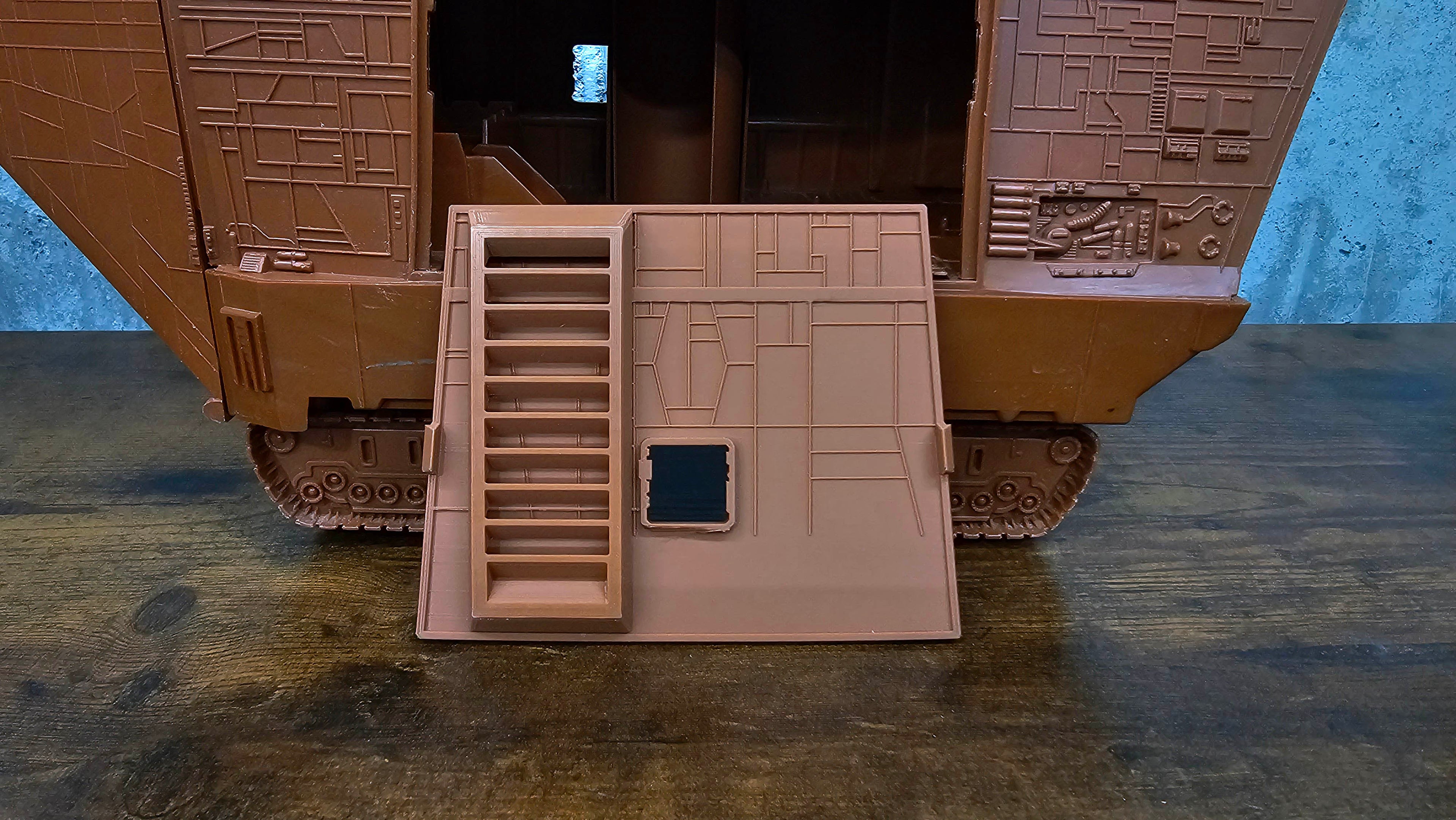 1979 Kenner Star Wars Jawa Sandcrawler Replacement Parts: Elevator, Side Door, Ladder, Battery Cover, Remote Cap