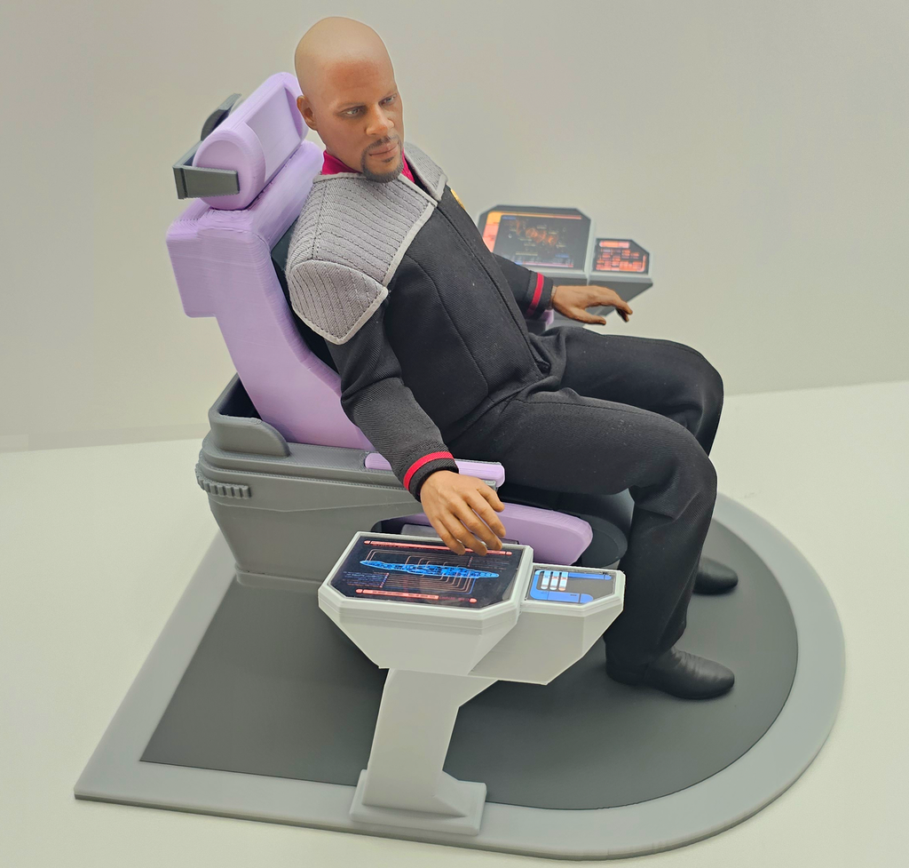Trek Inspired Deep Space Nine (DS9) The Defiant Sisko Captain's Chair for Exo-6 and other 12 Inch Figures