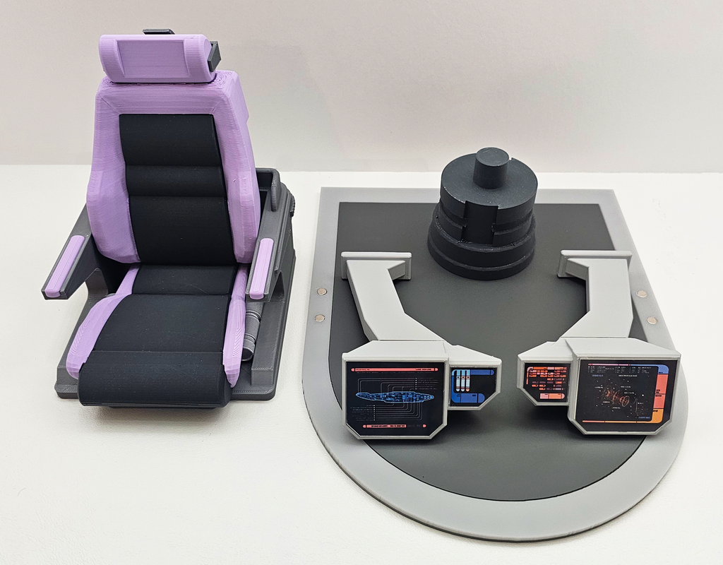 Trek Inspired Deep Space Nine (DS9) The Defiant Sisko Captain's Chair for Exo-6 and other 12 Inch Figures