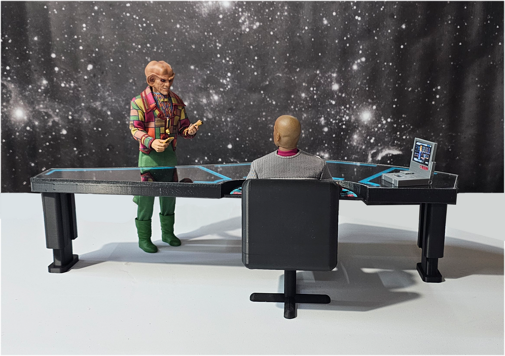 Trek Deep Space Nine DS9 Captain Sisko's Office Desk for Exo-6 / Sixth Scale / 12" Figures