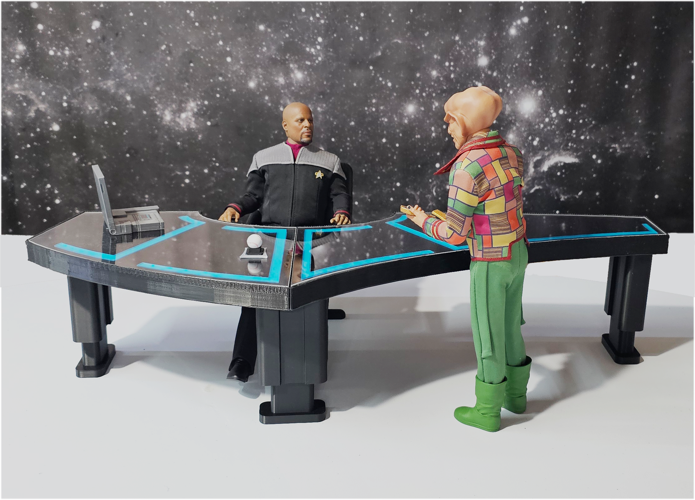 Trek Deep Space Nine DS9 Captain Sisko's Office Desk for Exo-6 / Sixth Scale / 12" Figures