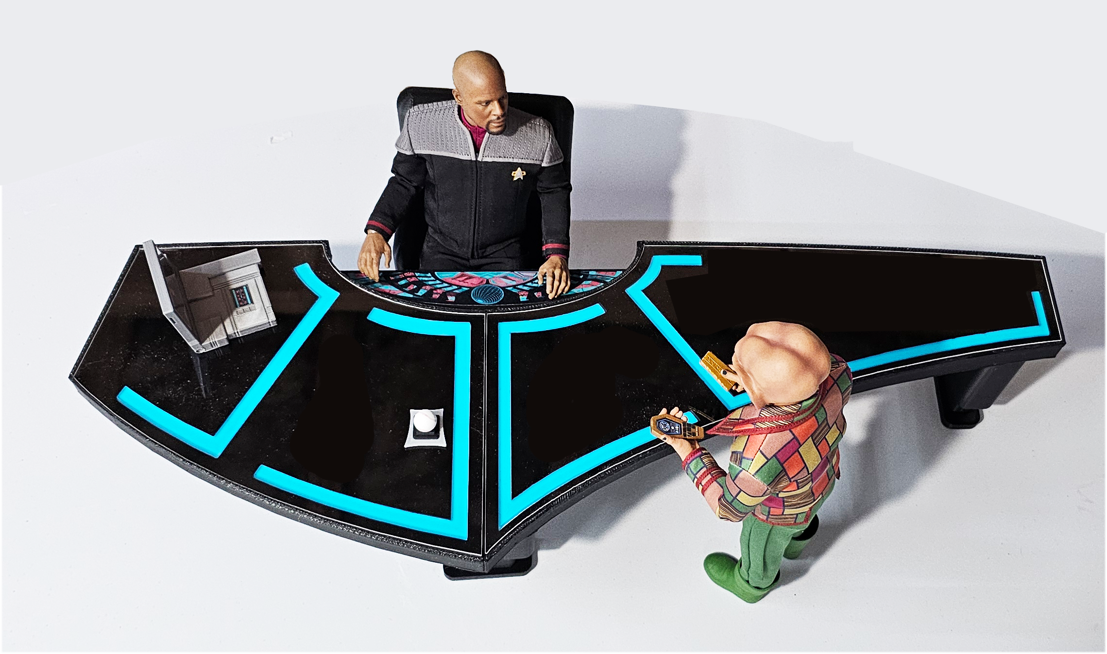 Trek Deep Space Nine DS9 Captain Sisko's Office Desk for Exo-6 / Sixth Scale / 12" Figures