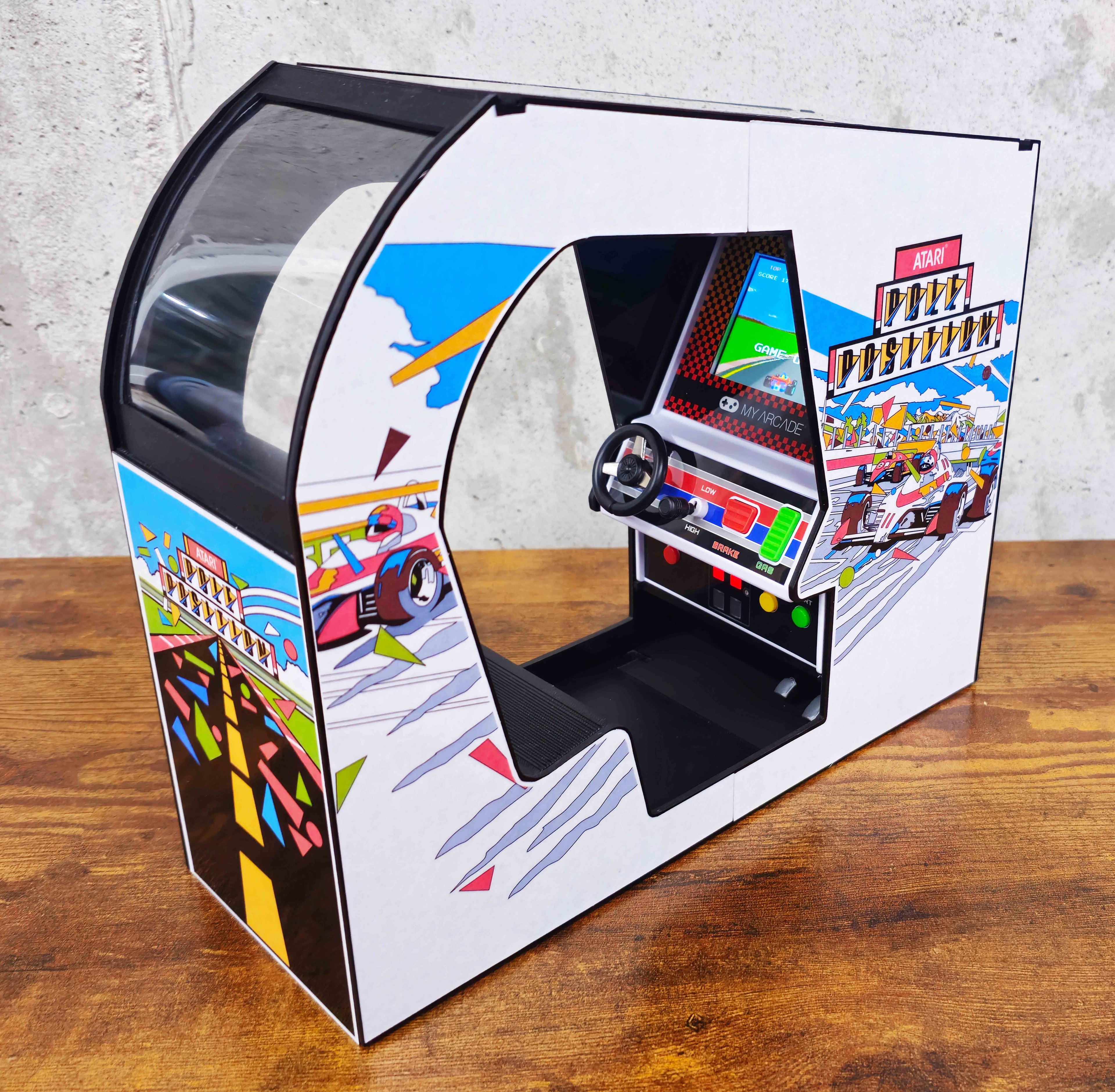 Custom Cockpit housing AND Marquee for your My Arcade Pole Position *Pole Position Arcade is NOT included*