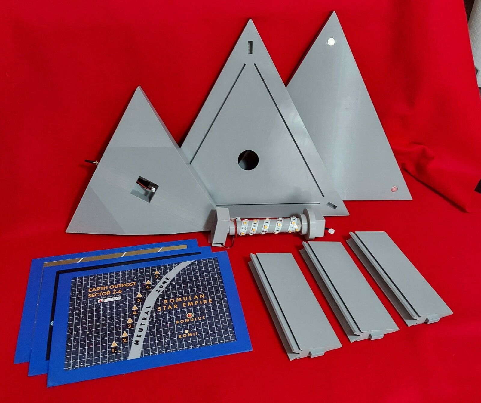 Trek TOS Inspired Briefing Room Tri-Viewer Prop Replica FULL SIZE with lights